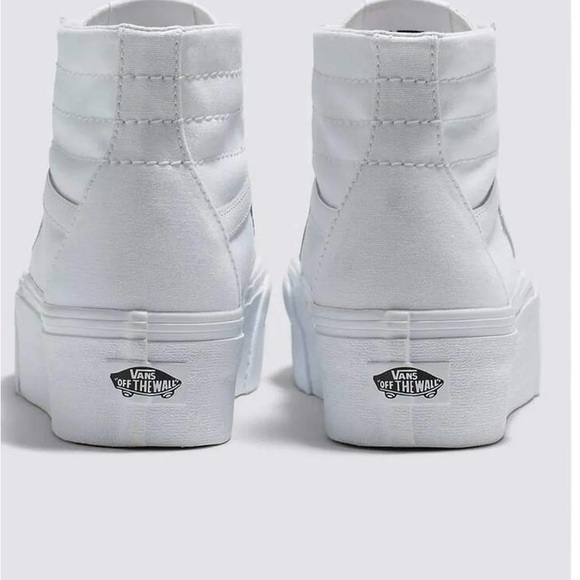 Vans Women's SK8-Hi Tapered Stackform Sneakers, Canvas True Whitewashing - Picture 3 of 8